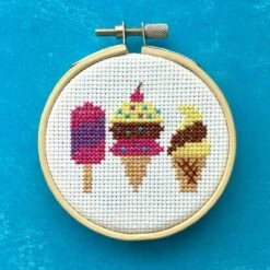 Ice Cream Mini Cross Stitch Kit 12 Ice Cream Mini Cross Stitch Kit -Michaels Stores 494269528857504 2