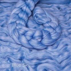 100% Superfine Merino Fiber: Winner's Circle. Soft Combed Top Roving Color Blend For Spinning, Felting, Weaving Blue Sky -Michaels Stores 494270420032416 1