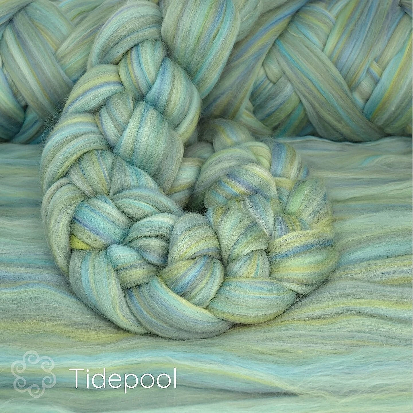 100% Superfine Merino Fiber: Winner's Circle. Soft Combed Top Roving Color Blend For Spinning, Felting, Weaving Tidepool 11 100% Superfine Merino Fiber: Winner's Circle. Soft Combed Top Roving Color Blend For Spinning, Felting, Weaving Tidepool - Image 9