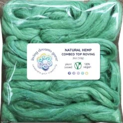 Hemp - Beautifully Dyed Vivid Colors, Combed Top Roving For Spinning, Blending, Felting, Weaving. Mint 10 Hemp - Beautifully Dyed Vivid Colors, Combed Top Roving For Spinning, Blending, Felting, Weaving. Mint -Michaels Stores 497337344722384