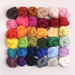 Wool Roving Assortment, Green Palette 9 Wool Roving Assortment, Green Palette -Michaels Stores 499038755300576
