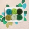Wool Roving Assortment, Green Palette 2 Wool Roving Assortment, Green Palette -Michaels Stores 499039829042400