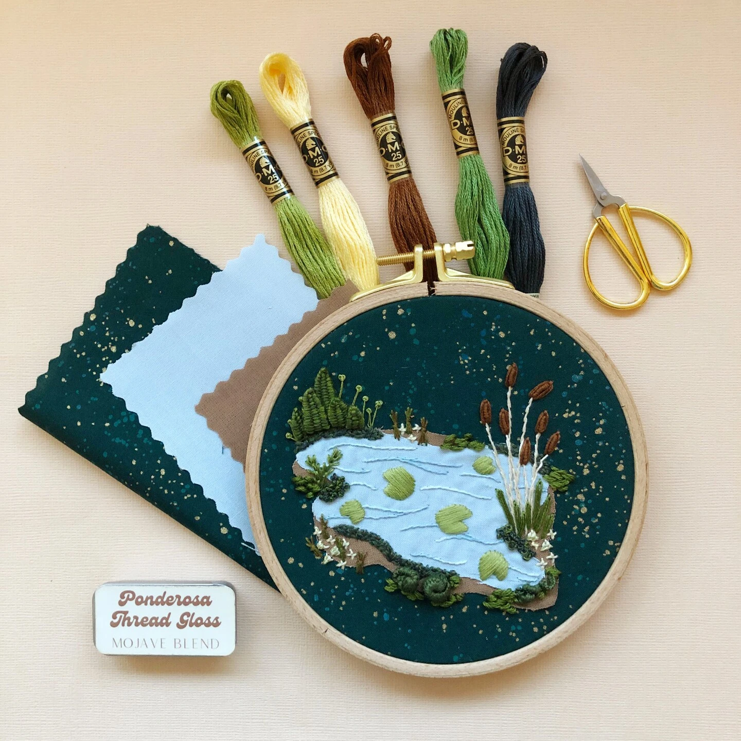 3D Lily Pad Pond - Advanced Hand Embroidery DIY Craft Kit 12 3D Lily Pad Pond - Advanced Hand Embroidery DIY Craft Kit - Image 10