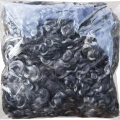 GRAY MOHAIR LOCKS. Organic Hand-Dyed Curly Wool For Rooting Doll Hair, Felting, Blending, Spinning. 1oz -Michaels Stores 506022632743952 1
