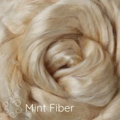 2oz Mint Fiber: Natural White Undyed Combed Top Roving. Plant Based, Eco Friendly, Vegan -Michaels Stores 506022886564880 1