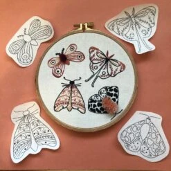 MCreativeJ Moths - Peel Stick And Stitch Hand Embroidery Patterns For DIY Crafting 15 MCreativeJ Moths - Peel Stick And Stitch Hand Embroidery Patterns For DIY Crafting -Michaels Stores 52842806755424