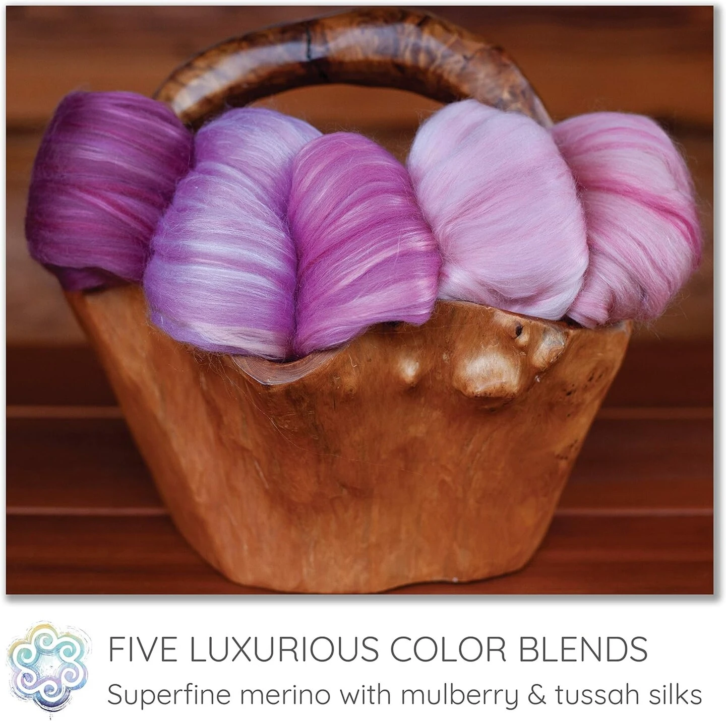 5oz Merino Silk Luxe Blends - Roving For Spinning, Felting, And Blending. Merino Wool + Glossy Mulberry Silk + Premium Tussah Silk. Blushing Rose 12 5oz Merino Silk Luxe Blends - Roving For Spinning, Felting, And Blending. Merino Wool + Glossy Mulberry Silk + Premium Tussah Silk. Blushing Rose - Image 10