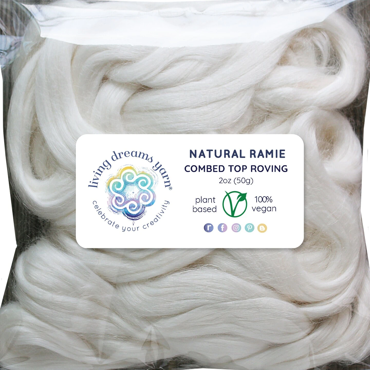 2oz Ramie Fiber: Natural White Undyed Combed Top Roving. Plant Based, Eco Friendly, Vegan 3 2oz Ramie Fiber: Natural White Undyed Combed Top Roving. Plant Based, Eco Friendly, Vegan