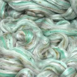 Designer Blend Merino, Silk, Tweed Top Roving. Fancy, Colorful, Exotic - Limited Edition. Mint Chip 18 Designer Blend Merino, Silk, Tweed Top Roving. Fancy, Colorful, Exotic - Limited Edition. Mint Chip -Michaels Stores 539084706371120