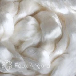 2oz Faux Angora Fiber: Natural Undyed Combed Top Roving. Plant Based, Eco Friendly, And Vegan -Michaels Stores 549369077165280 2