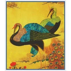 2 Peacocks Birds Detail By Asian Ito Jakuchu Counted Cross Stitch Pattern -Michaels Stores 5498133220657 2