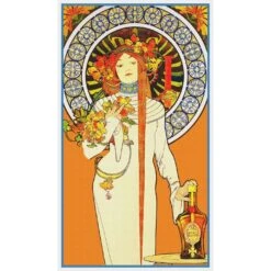 Art Nouveau Alphonse Mucha's La Trappistine Poster Counted Cross Stitch Pattern 23 Art Nouveau Alphonse Mucha's La Trappistine Poster Counted Cross Stitch Pattern -Michaels Stores 5498142249009 1