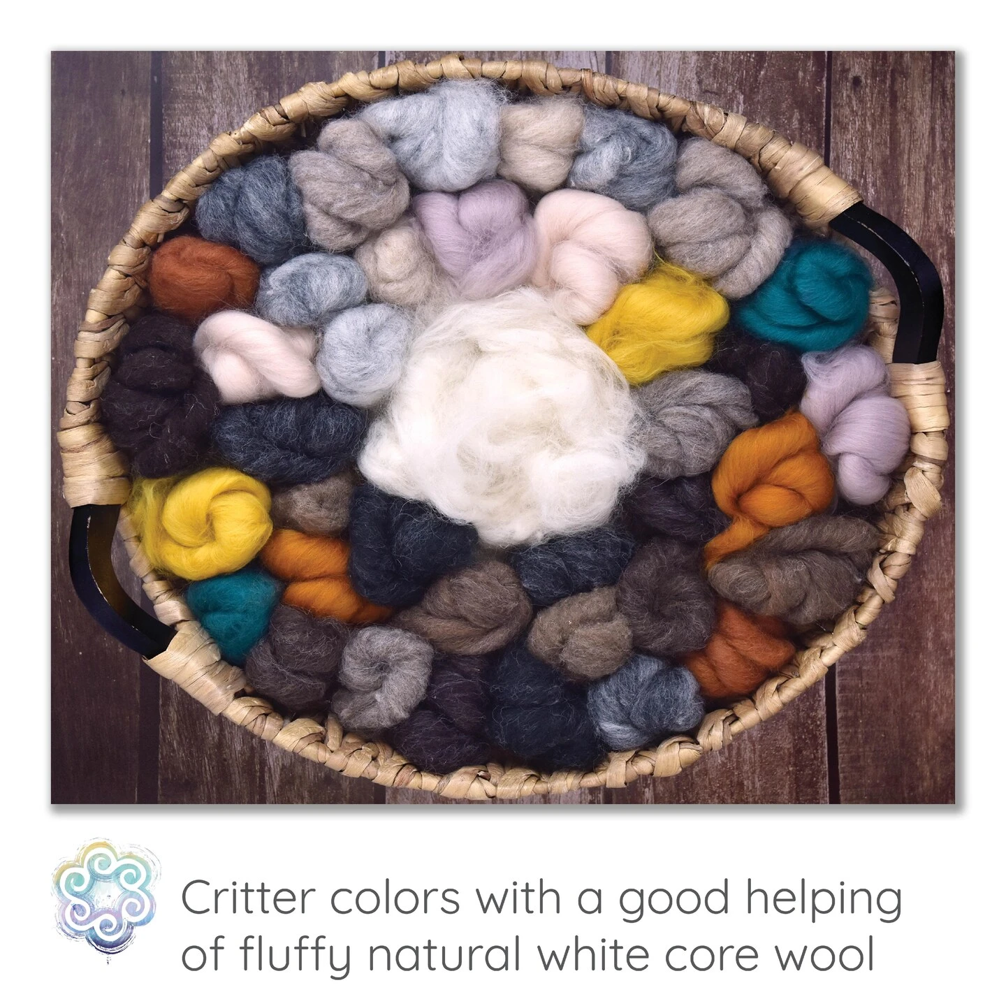 Needle Felting Wool, Large Size. Animal Colors & White Core Wool. Premium Carded Wool For Felting, Spinning, Blending. Craft Roving Variety Pack, Critter Colors 10 Needle Felting Wool, Large Size. Animal Colors & White Core Wool. Premium Carded Wool For Felting, Spinning, Blending. Craft Roving Variety Pack, Critter Colors - Image 8