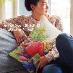 Vintage Easter Bunny Hiding Eggs Counted Cross Stitch Pattern -Michaels Stores 558887071665 1