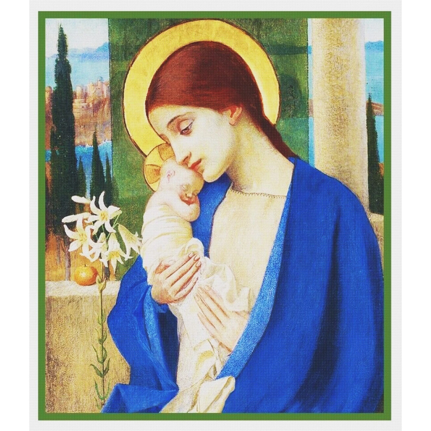 Marianne Stokes Madonna And Baby Jesus Counted Cross Stitch Chart Pattern 4 Marianne Stokes Madonna And Baby Jesus Counted Cross Stitch Chart Pattern - Image 2