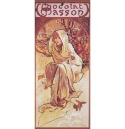 Art Nouveau Alphonse Mucha's Winter Chocolat Counted Cross Stitch Chart Pattern -Michaels Stores 558925729841 2