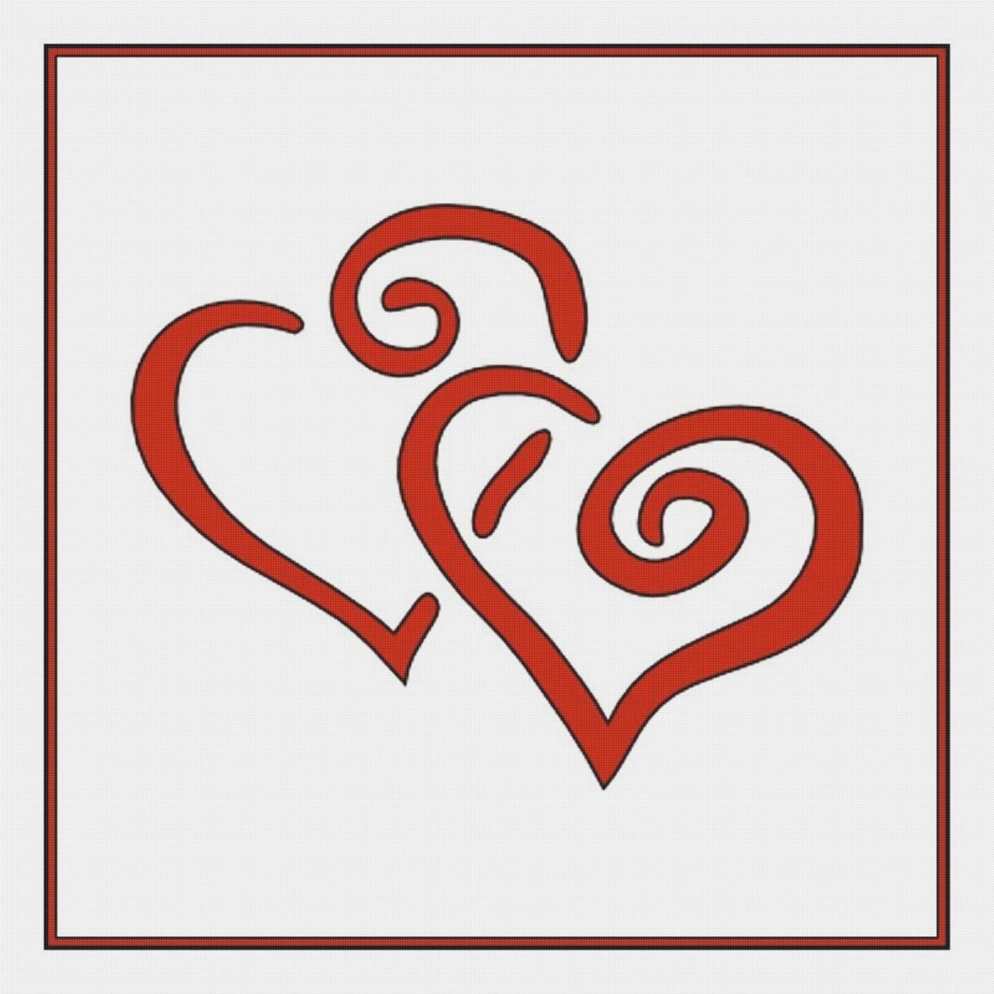 Valentine Art Deco Hearts Love Counted Cross Stitch Pattern - Only 5 DMC Colors 14 Valentine Art Deco Hearts Love Counted Cross Stitch Pattern - Only 5 DMC Colors - Image 12