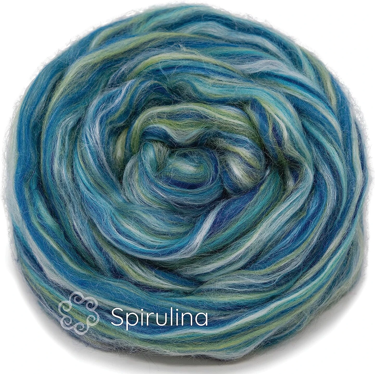 Silk Merino Blended Roving. Soft Combed Top Fiber For Spinning, Felting, & Fiber Arts. Spirulina 3 Silk Merino Blended Roving. Soft Combed Top Fiber For Spinning, Felting, & Fiber Arts. Spirulina