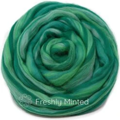 100% Merino Wool Roving. Soft Colorful Combed Top Roving For Felting, Spinning, Fiber Arts. Freshly Minted