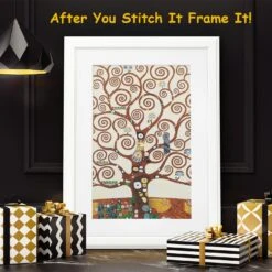 Art Nouveau Gustav Klimt Tree Of Life Detail Counted Cross Stitch Pattern 29 Art Nouveau Gustav Klimt Tree Of Life Detail Counted Cross Stitch Pattern -Michaels Stores 5596893905009 2