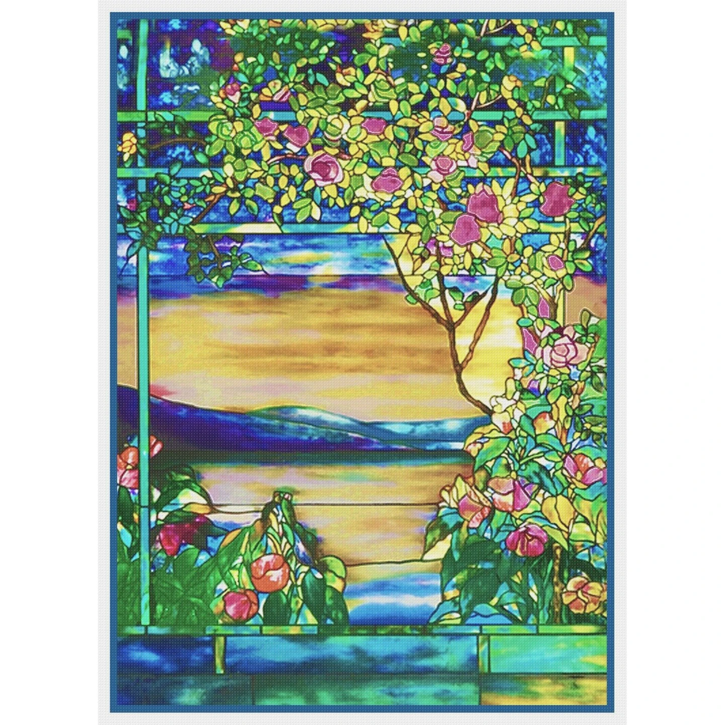 L.C.Tiffany Landscape Roses Counted Cross Stitch Chart Pattern 14 L.C.Tiffany Landscape Roses Counted Cross Stitch Chart Pattern - Image 12