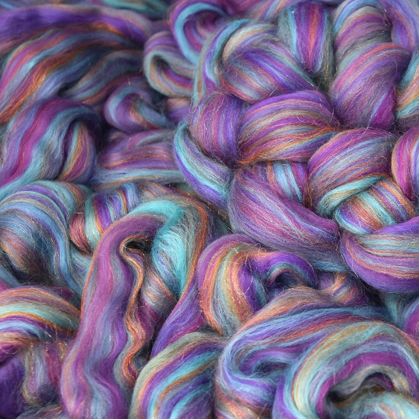 Designer Blend Superfine Merino And Stellina Top Roving. Fancy, Colorful, Exotic - Limited Edition. Fata Morgana 15 Designer Blend Superfine Merino And Stellina Top Roving. Fancy, Colorful, Exotic - Limited Edition. Fata Morgana - Image 13