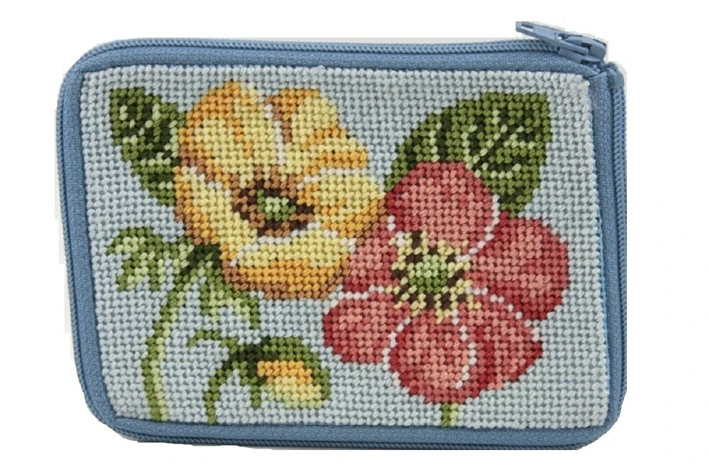 Stitch & Zip Needlepoint Coin Purse Kit-SZ157 Buttercups Multicolor 4 Stitch & Zip Needlepoint Coin Purse Kit-SZ157 Buttercups Multicolor - Image 2