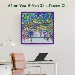 Louis Comfort Tiffany Wisteria Square Design Counted Cross Stitch Pattern -Michaels Stores 5860755850347