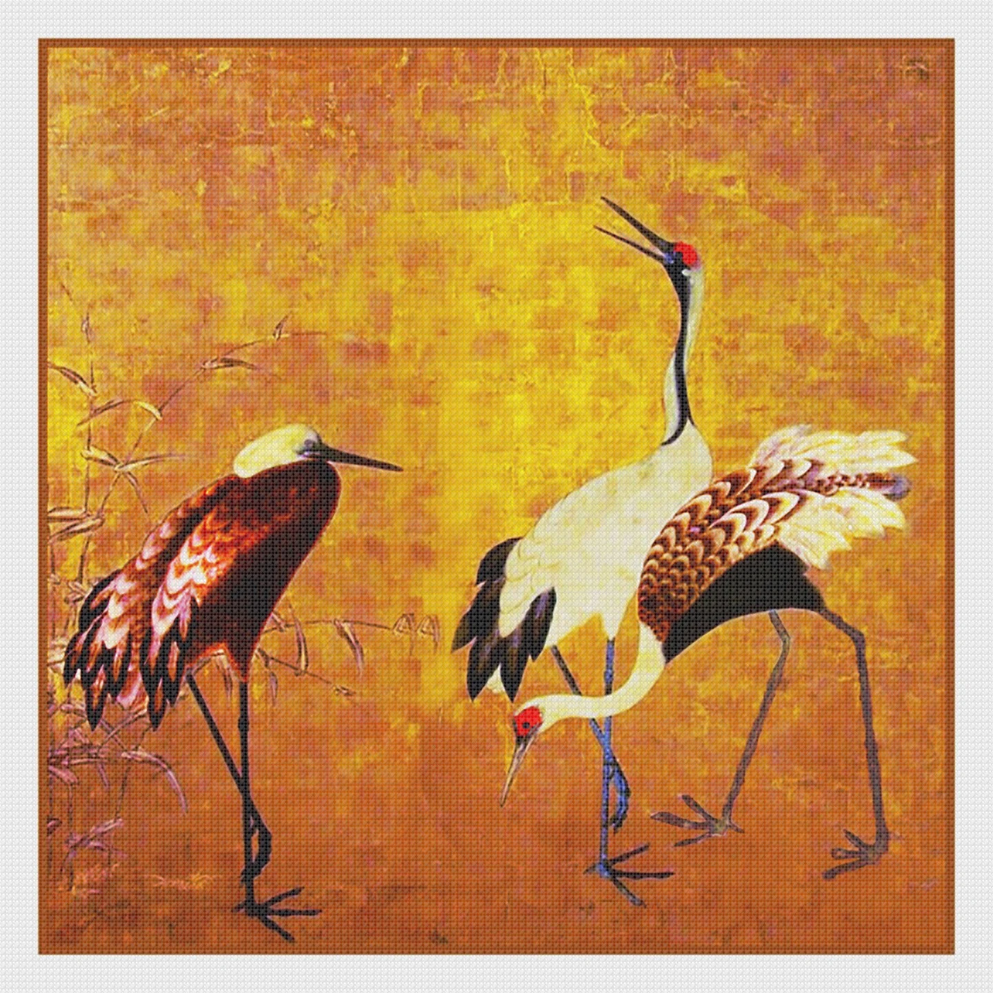 Wild Cranes By Japanese Artist Maruyama Okyo Counted Cross Stitch Pattern 14 Wild Cranes By Japanese Artist Maruyama Okyo Counted Cross Stitch Pattern - Image 12