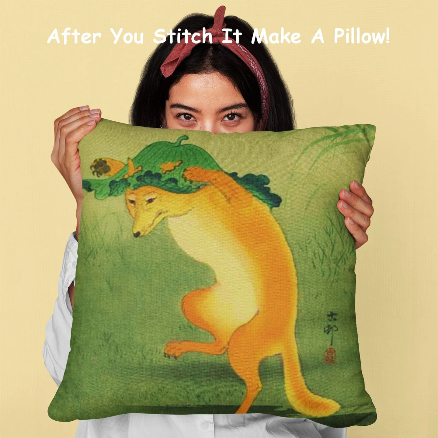 Japanese Ohara Shoson's The Dancing Fox Detail Square Counted Cross Stitch Pattern 6 Japanese Ohara Shoson's The Dancing Fox Detail Square Counted Cross Stitch Pattern - Image 4