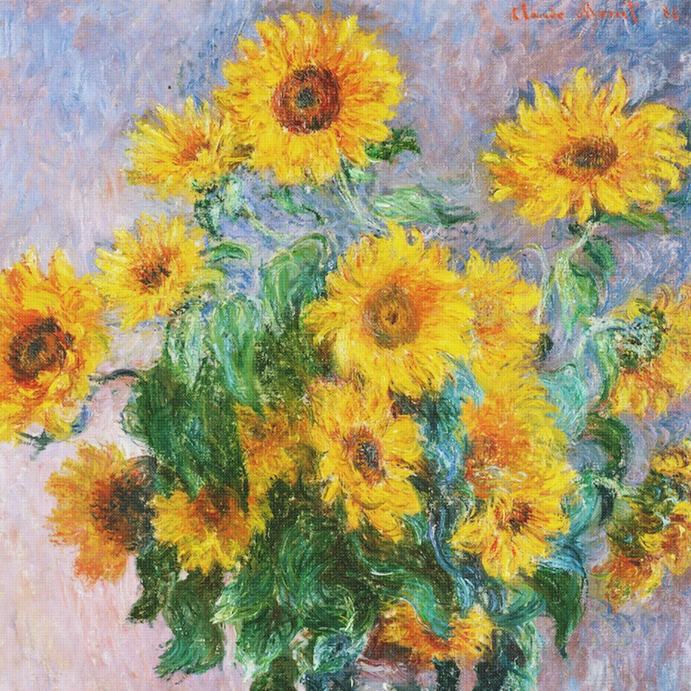 Sunflowers Inspired By Claude Monet's Impressionist Painting Counted Cross Stitch Pattern 8 Sunflowers Inspired By Claude Monet's Impressionist Painting Counted Cross Stitch Pattern - Image 6