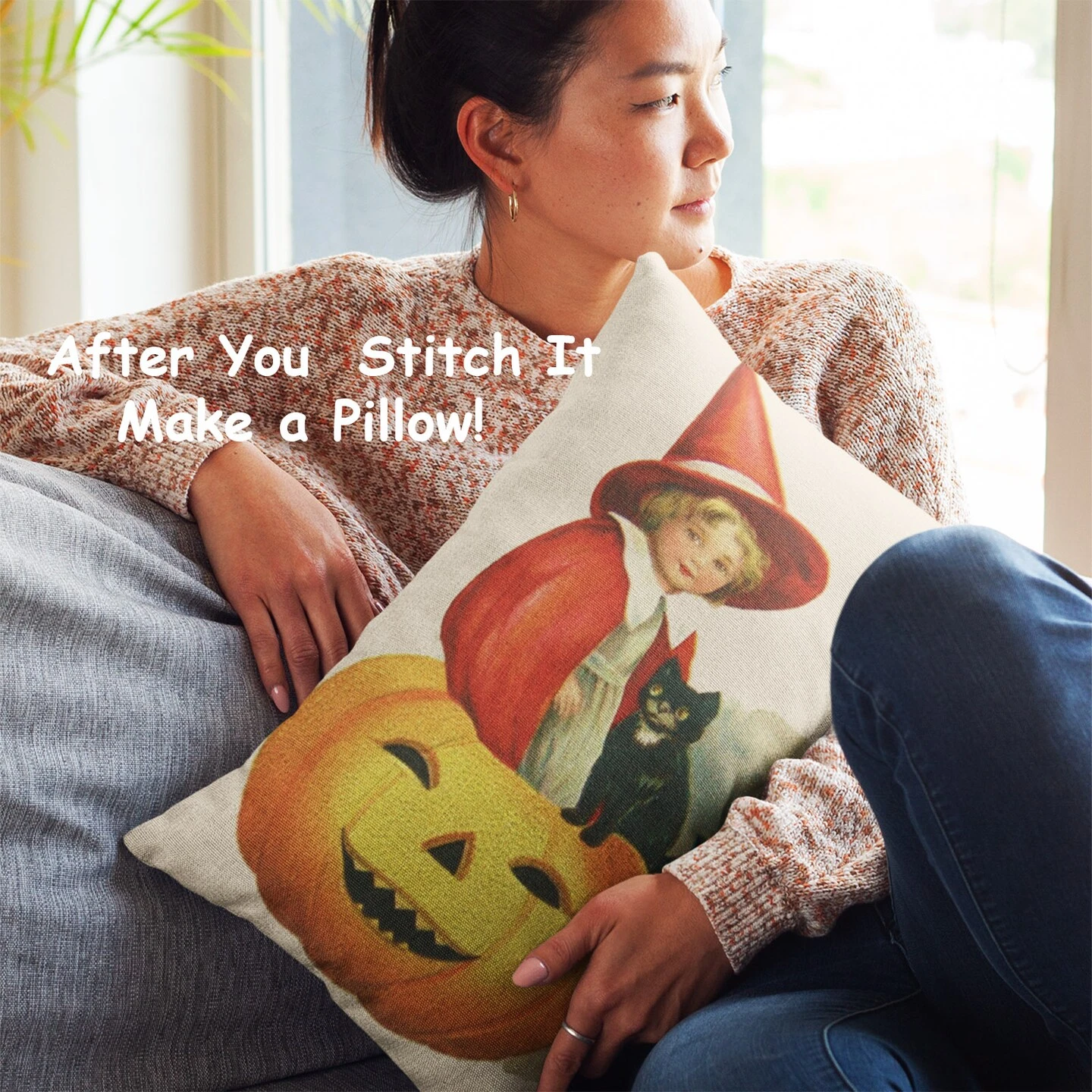 Little Girl Pumpkin Cat Halloween Counted Cross Stitch Pattern 10 Little Girl Pumpkin Cat Halloween Counted Cross Stitch Pattern - Image 8