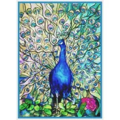 A Peacocks Glory Inspired By Louis Comfort Tiffany Counted Cross Stitch Pattern -Michaels Stores 5860781974571 2