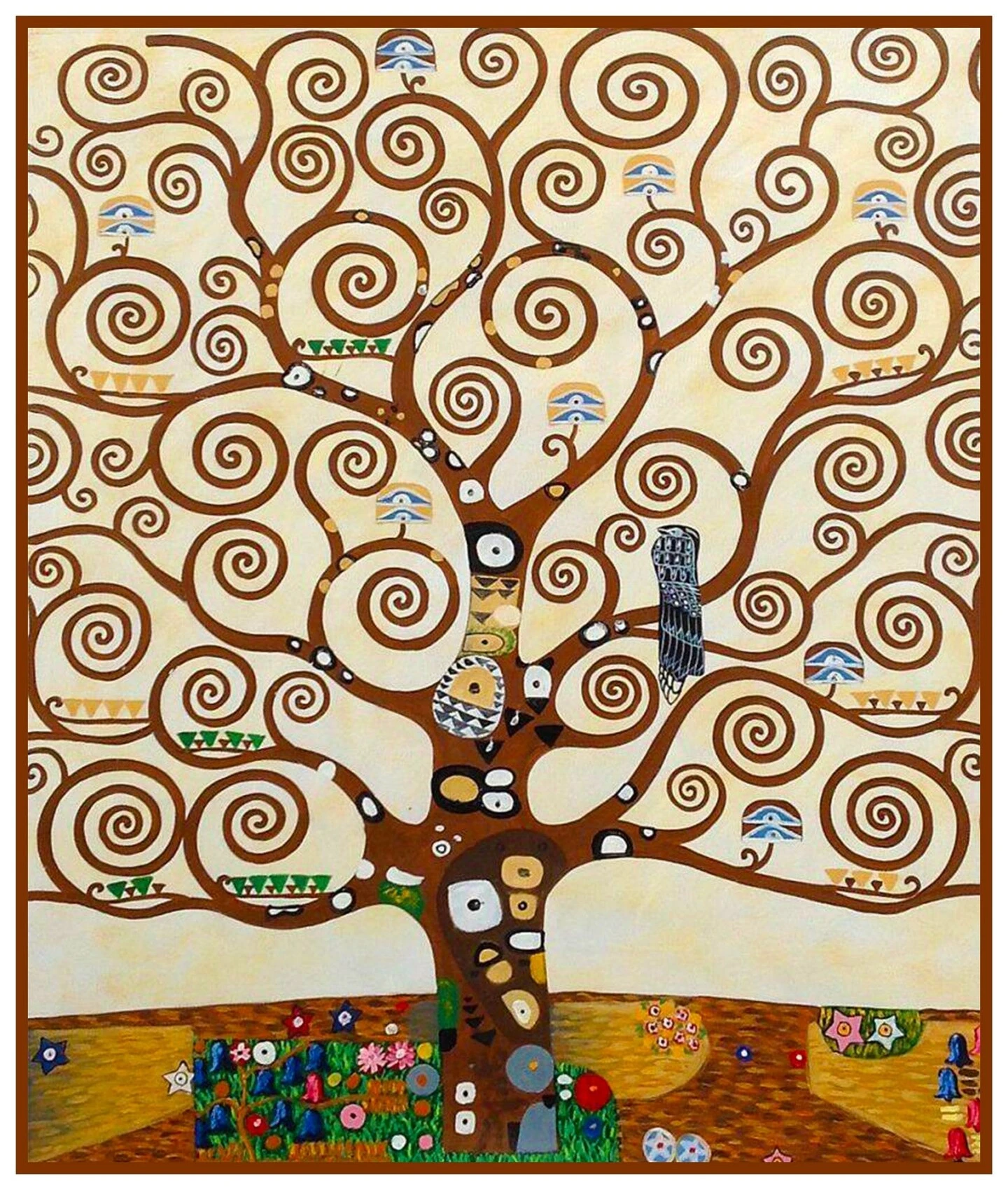 Art Nouveau Gustav Klimt Tree Of Life Detail Counted Cross Stitch Pattern 4 Art Nouveau Gustav Klimt Tree Of Life Detail Counted Cross Stitch Pattern - Image 2