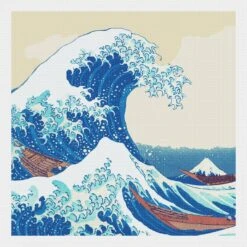 Asian Japanese Great Wave - Square By Hokusai Counted Cross Stitch Pattern 28 Asian Japanese Great Wave - Square By Hokusai Counted Cross Stitch Pattern -Michaels Stores 5940240403179 2