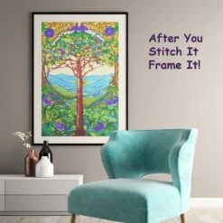 The Tree Of Life Inspired By Louis Comfort Tiffany Counted Cross Stitch Pattern -Michaels Stores 5974574473259 1