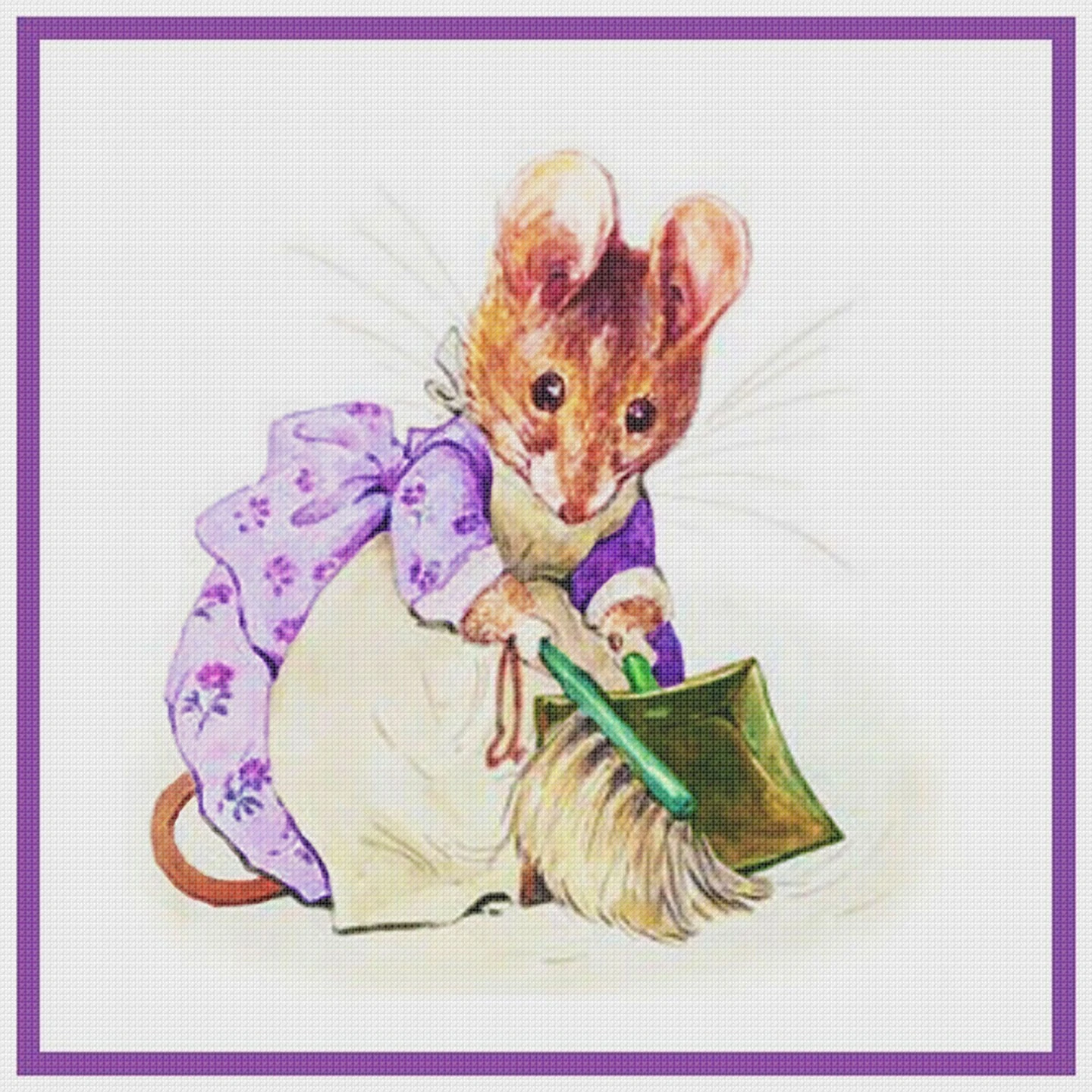 Hunca Munca Mouse Inspired By Beatrix Potter Counted Cross Stitch Pattern 9 Hunca Munca Mouse Inspired By Beatrix Potter Counted Cross Stitch Pattern - Image 7