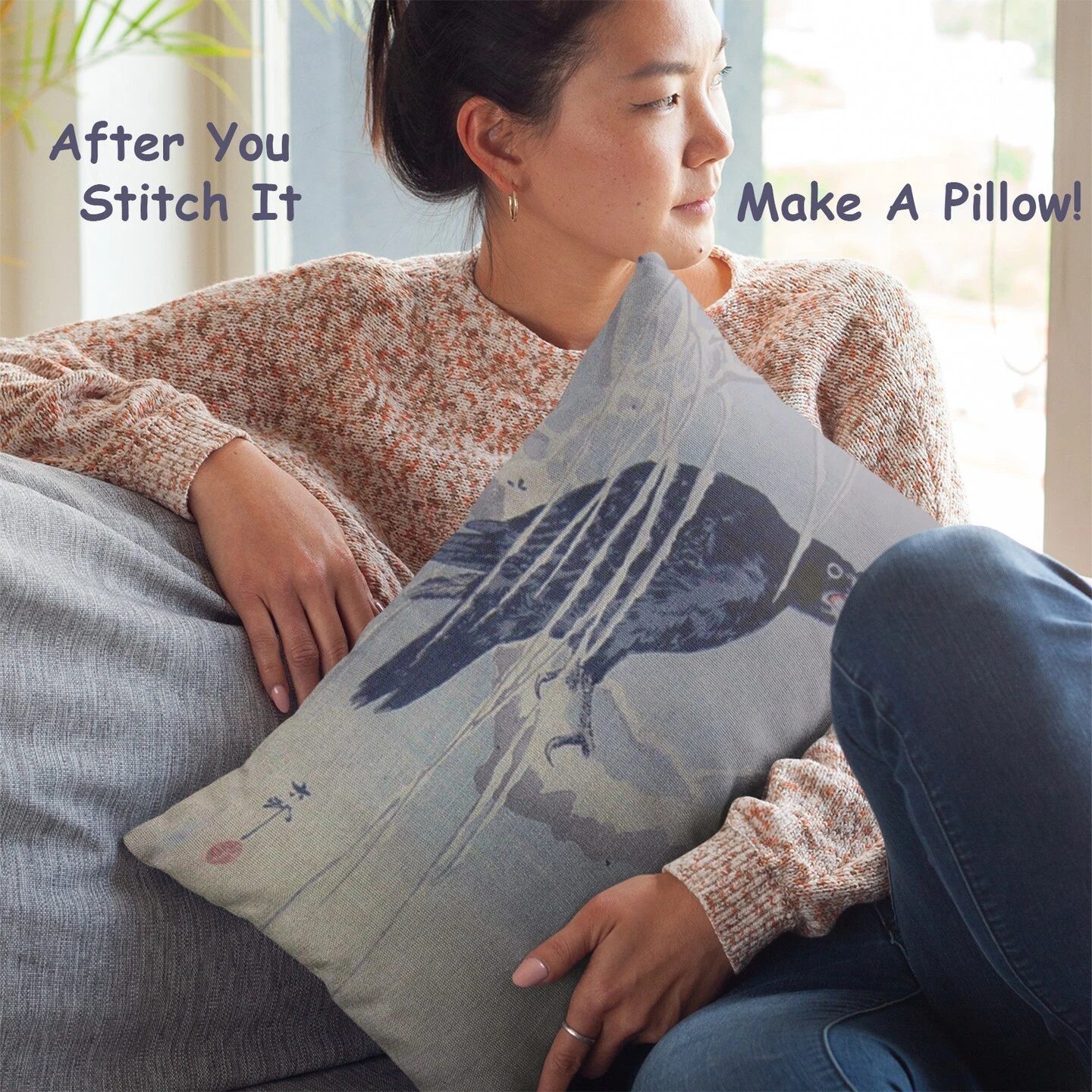 Japanese Artist Ohara Shoson's Crow On A Branch In The Rain Counted Cross Stitch Pattern 16 Japanese Artist Ohara Shoson's Crow On A Branch In The Rain Counted Cross Stitch Pattern - Image 14