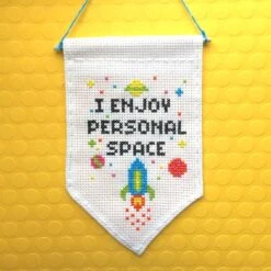 Personal Space Tiny Banner Counted Cross Stitch Kit 14 Personal Space Tiny Banner Counted Cross Stitch Kit -Michaels Stores 6108592330297 1