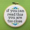You Are Too Close Counted Cross Stitch DIY KIT 2 You Are Too Close Counted Cross Stitch DIY KIT -Michaels Stores 6108604651065