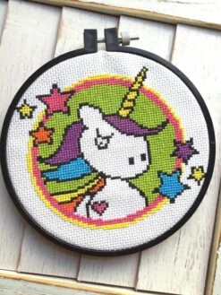 Bad Unicorn Counted Cross Stitch DIY KIT 10 Bad Unicorn Counted Cross Stitch DIY KIT -Michaels Stores 6108605437497 1
