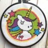 Bad Unicorn Counted Cross Stitch DIY KIT 2 Bad Unicorn Counted Cross Stitch DIY KIT -Michaels Stores 6108605437497