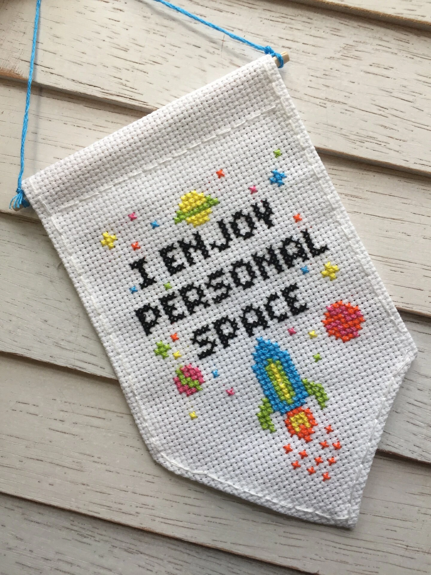 Personal Space Tiny Banner Counted Cross Stitch Kit 8 Personal Space Tiny Banner Counted Cross Stitch Kit - Image 6