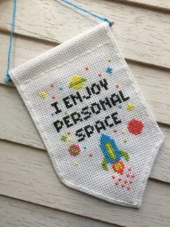 Personal Space Tiny Banner Counted Cross Stitch Kit 13 Personal Space Tiny Banner Counted Cross Stitch Kit -Michaels Stores 6108609107513