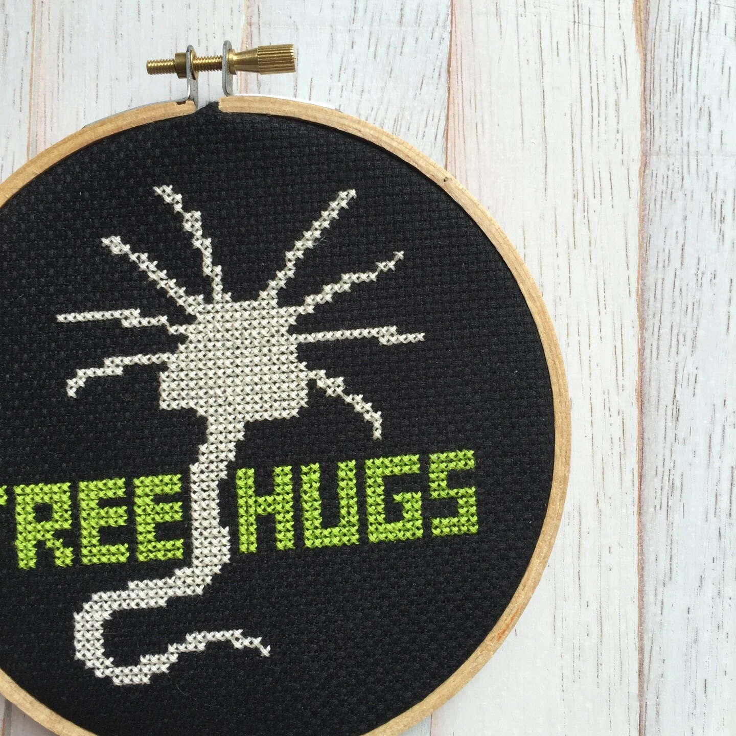 Free Hugs Alien Creature Counted Cross Stitch DIY KIT Intermediate 10 Free Hugs Alien Creature Counted Cross Stitch DIY KIT Intermediate - Image 8