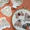 MCreativeJ Moths - Peel Stick And Stitch Hand Embroidery Patterns For DIY Crafting -Michaels Stores 6108620423993