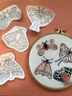 MCreativeJ Moths - Peel Stick And Stitch Hand Embroidery Patterns For DIY Crafting 17 MCreativeJ Moths - Peel Stick And Stitch Hand Embroidery Patterns For DIY Crafting -Michaels Stores 6108620423993 2