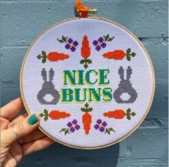 Nice Buns Counted Cross Stitch DIY KIT 17 Nice Buns Counted Cross Stitch DIY KIT -Michaels Stores 6108623787577 2