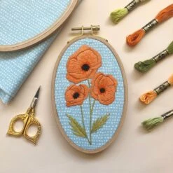 MCreativeJ Poppies - Intermediate Hand Embroidery DIY Craft Kit 17 MCreativeJ Poppies - Intermediate Hand Embroidery DIY Craft Kit -Michaels Stores 6108631481913