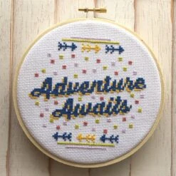 Adventure Awaits Counted Cross Stitch DIY KIT Intermediate -Michaels Stores 6108634601017 2